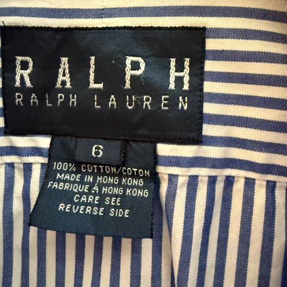 RALPH Ralph Lauren Women’s Navy & White Striped Shirt❗️ - Picture 8 of 10